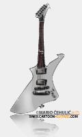 ESP LTD James Hetfield Snakebyte guitar caricature